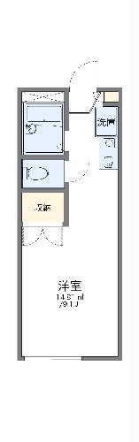 レオパレスプラージュ(1K/2階)の間取り写真
