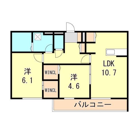 GRACE ARK(2LDK/3階)の間取り写真