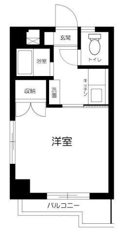 プレール東武練馬(1K/1階)の間取り写真