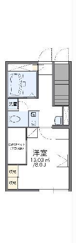 レオパレスボナール(1K/1階)の間取り写真
