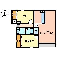 住夢野田(1SLDK/2階)の間取り写真