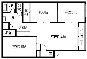 ファミリアプラザ(3LDK/1階)の間取り写真
