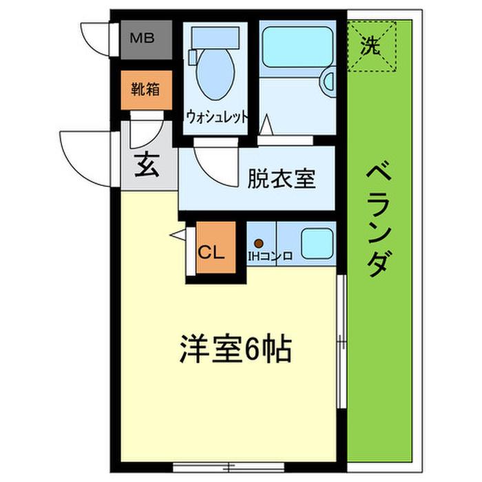 サンコスモ塚口(ワンルーム/2階)の間取り写真