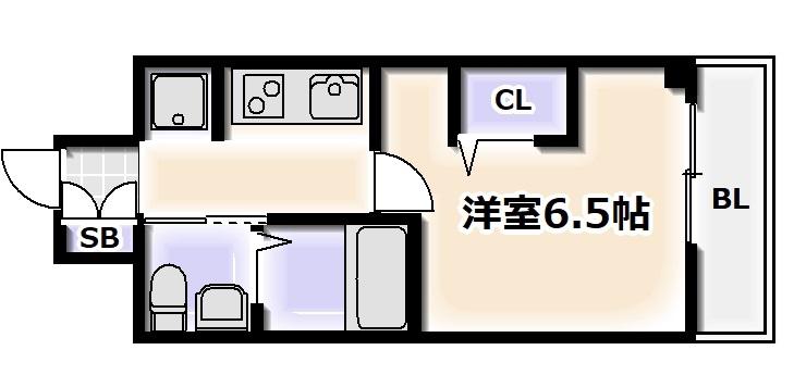 エステムコート難波ウエスト-SIDEVIザ・フォース(1K/10階)の間取り写真