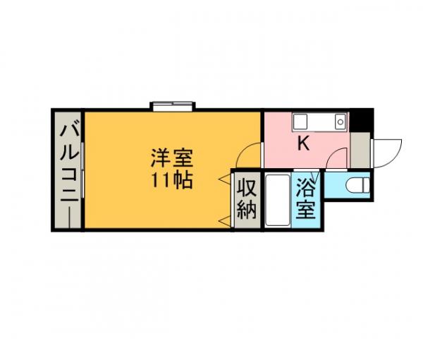 31Gプロジェクト天神(1K/8階)の間取り写真