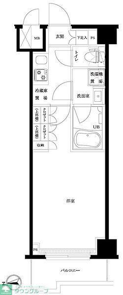 ルーブル横濱江ケ崎町(1K/7階)の間取り写真