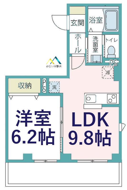 TSブルク(1LDK/1階)の間取り写真
