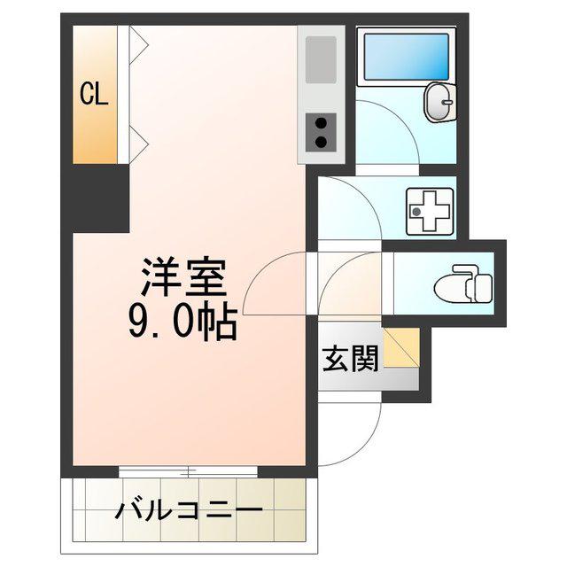 サンライズ住吉(ワンルーム/2階)の間取り写真
