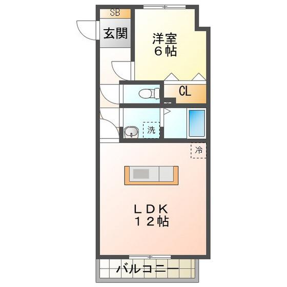 トランキーロ(1LDK/1階)の間取り写真