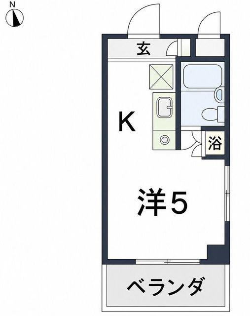 ウィンベルソロ蒲田第5(ワンルーム/1階)の間取り写真