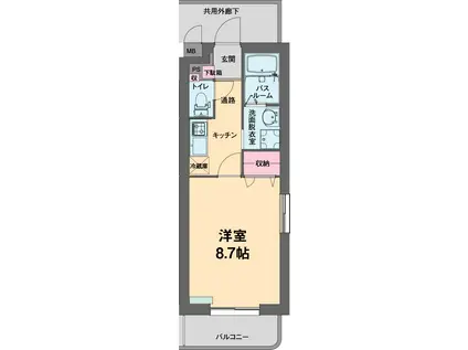 セルカ・セレッソ(1K/2階)の間取り写真