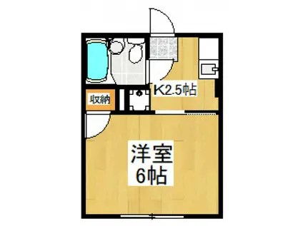 シティハイム尾崎(1K/1階)の間取り写真