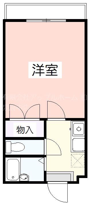 ハイツファニー(1K/1階)の間取り写真