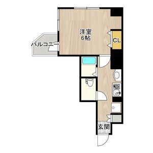 CITYSPIRE神戸元町II(1K/11階)の間取り写真