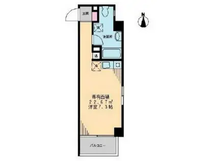 ミューリエ恵比寿(ワンルーム/3階)の間取り写真