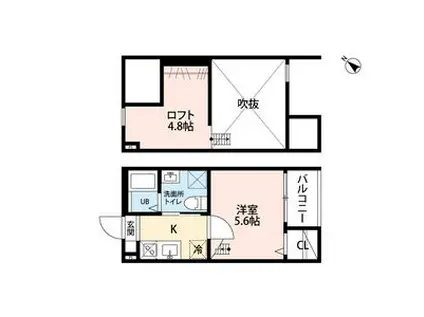 TROIS TOILES(1K/1階)の間取り写真