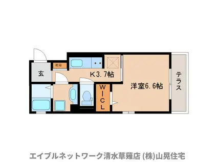 MS HOUSE谷田(1K/1階)の間取り写真