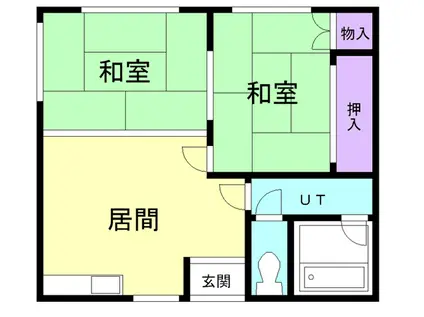 ハイツTAKA(2DK/2階)の間取り写真
