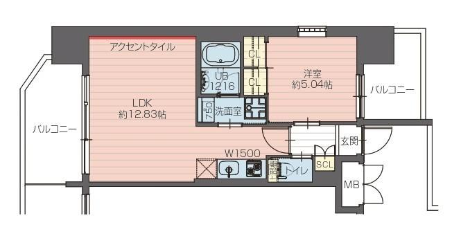 プレジオ森之宮(1LDK/4階)の間取り写真