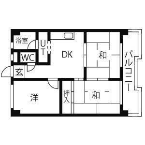 メゾンドールサカエ(3DK/3階)の間取り写真