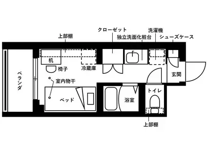 キャンパスヴィレッジ生田(ワンルーム/4階)の間取り写真