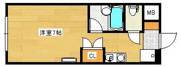 ファインハイム(ワンルーム/4階)の間取り写真