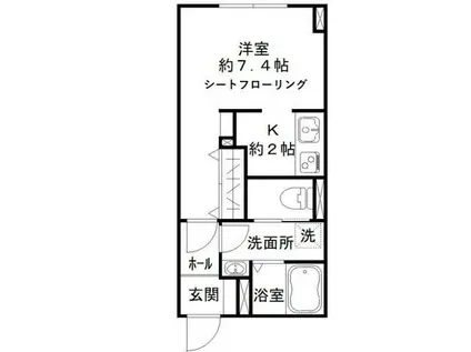 ナナラ千川(1K/1階)の間取り写真