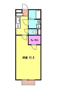 アムール コンセルト(1K/2階)の間取り写真