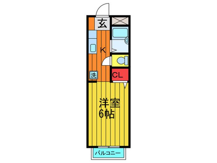メゾネット香南(1K/1階)の間取り写真