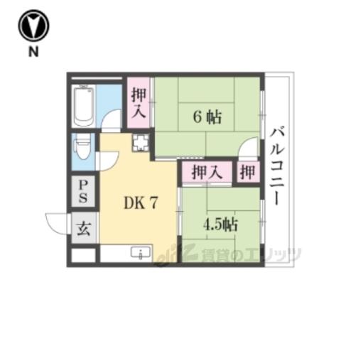 新栄マンション(2DK/2階)の間取り写真