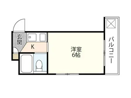 メゾン大州(1K/3階)の間取り写真
