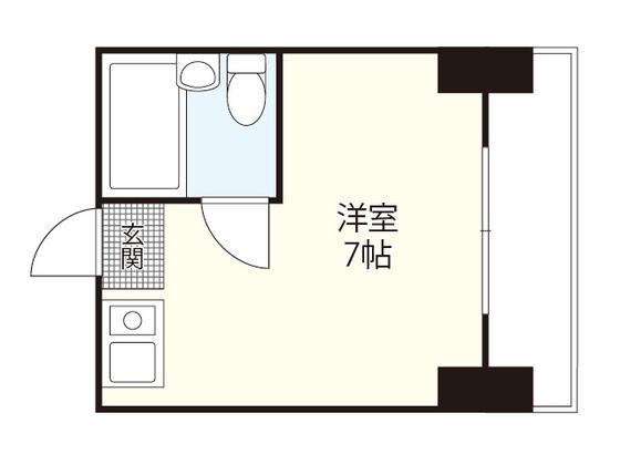 Mビル(ワンルーム/4階)の間取り写真