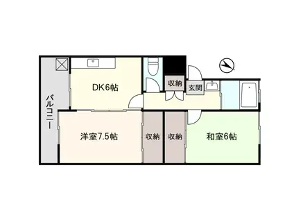 アシスト沼津マンション(2DK/2階)の間取り写真