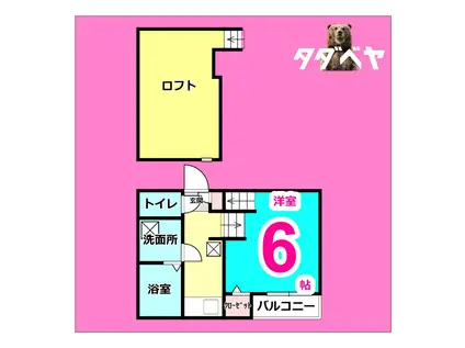 HUMMINGLIFE中村区役所(1K/2階)の間取り写真