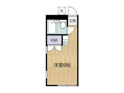 美しの森ハウスB(ワンルーム/2階)の間取り写真