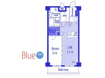 サンハイム戸塚(1LDK/3階)の間取り写真