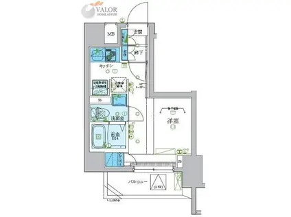 レグゼ梶ケ谷(1K/1階)の間取り写真
