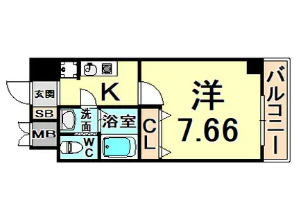 VIVER西台(1K/7階)の間取り写真