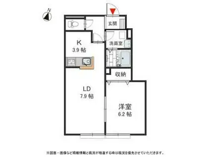 グレース芦屋(1LDK/1階)の間取り写真