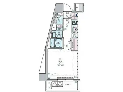ジェノヴィア蒲田IIIスカイガーデン(1K/5階)の間取り写真