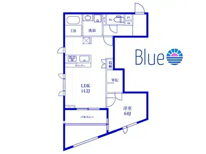 カーサルボートン(1LDK/2階)の間取り写真