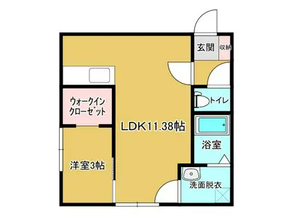 ベル シエル(1LDK/1階)の間取り写真