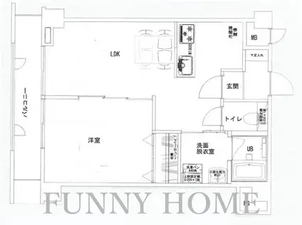 ティーケー青葉台(1LDK/4階)の間取り写真