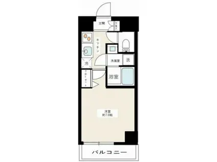 マキシヴ武蔵新城(1K/7階)の間取り写真