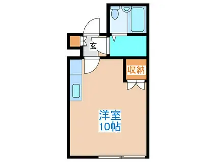 コア177(ワンルーム/2階)の間取り写真