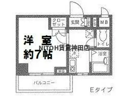 T&G四谷マンション(1K/5階)の間取り写真