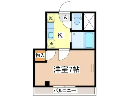 プチメゾンMN II(1K/2階)の間取り写真