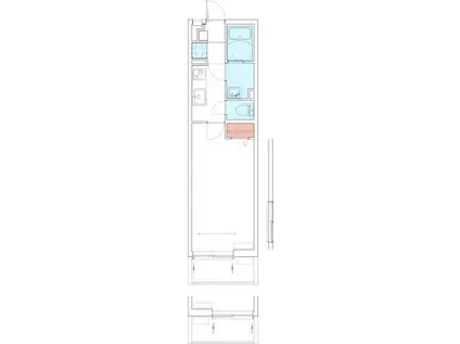 リブリ・ニューイースト(1K/2階)の間取り写真