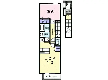 プレッソ 沼南(1LDK/1階)の間取り写真