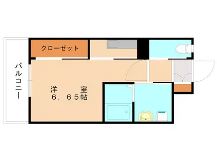 GALA PLATINUM COURT(ワンルーム/2階)の間取り写真